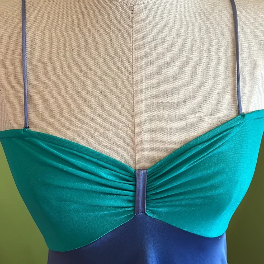 vintage 70s I. Magnin color blocked nightgown - Picture 2 of 5